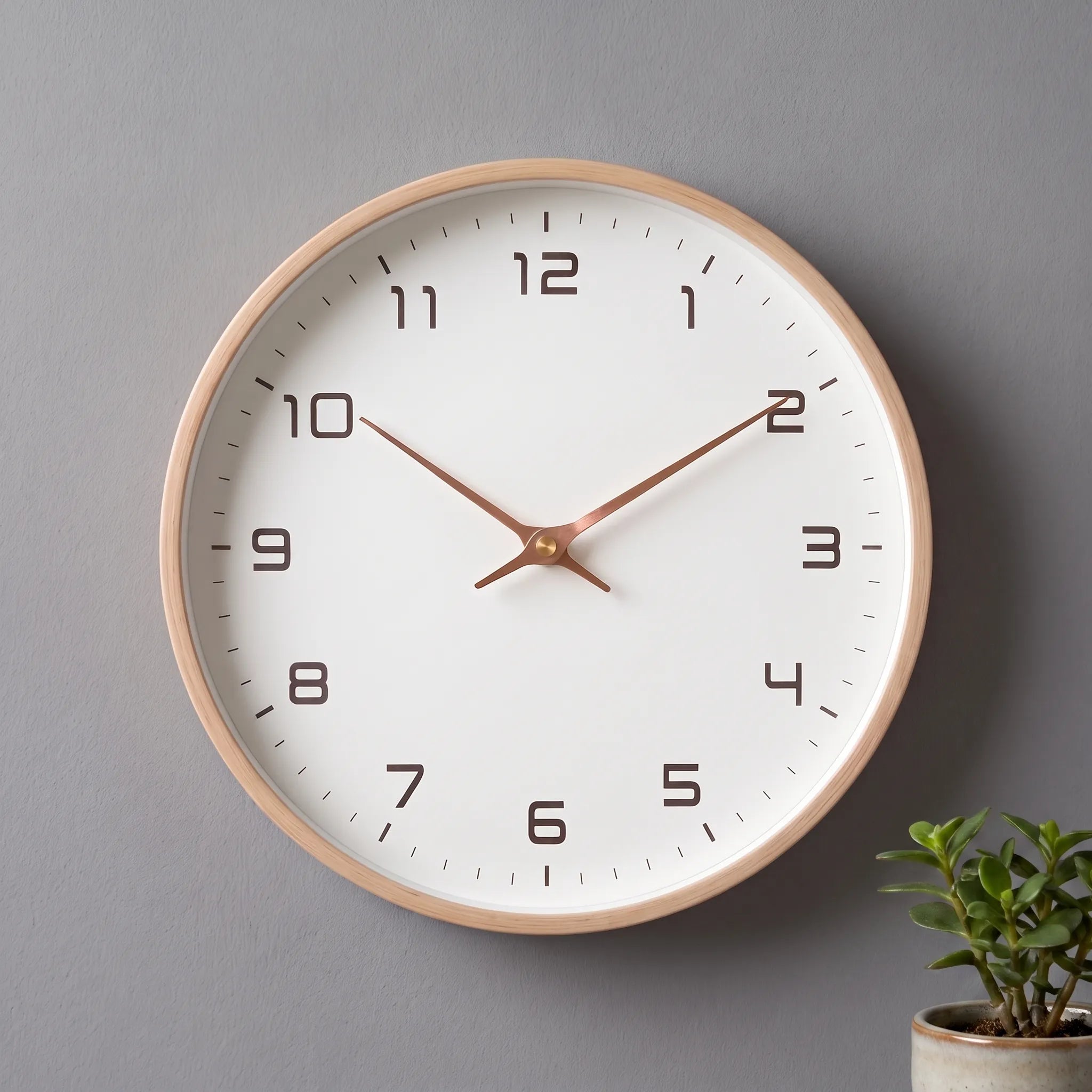 Aevora - Modern Minimalist Round Wall Clock Tracking The Time