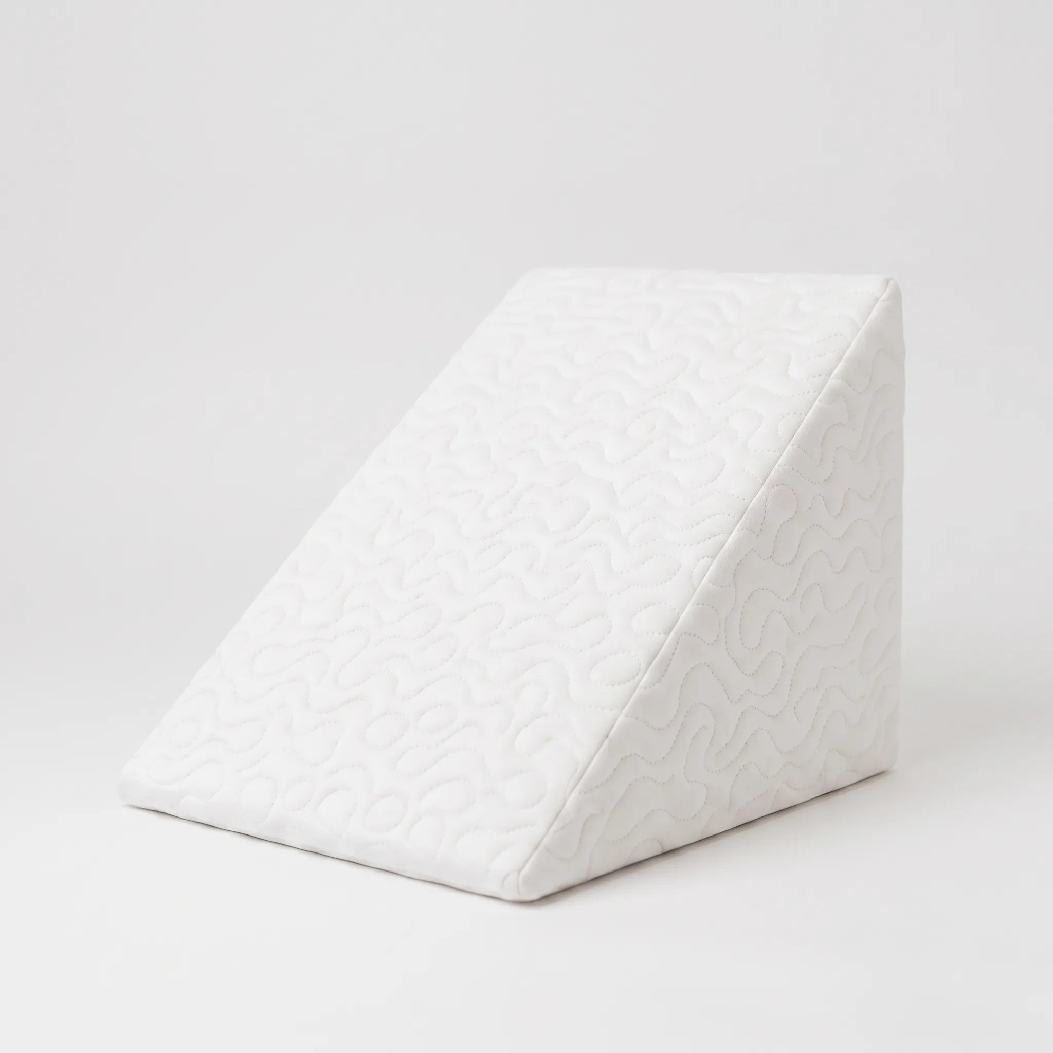 AngleRest - White Quilted Bed Wedge Pillow Reading In Bed