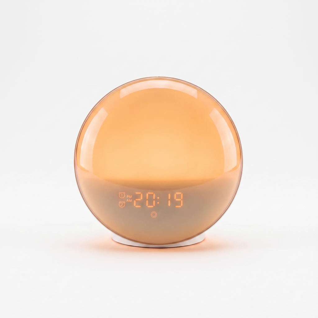 DawnGlow - Round Digital Sunrise Alarm Clock Gradual Morning Waking