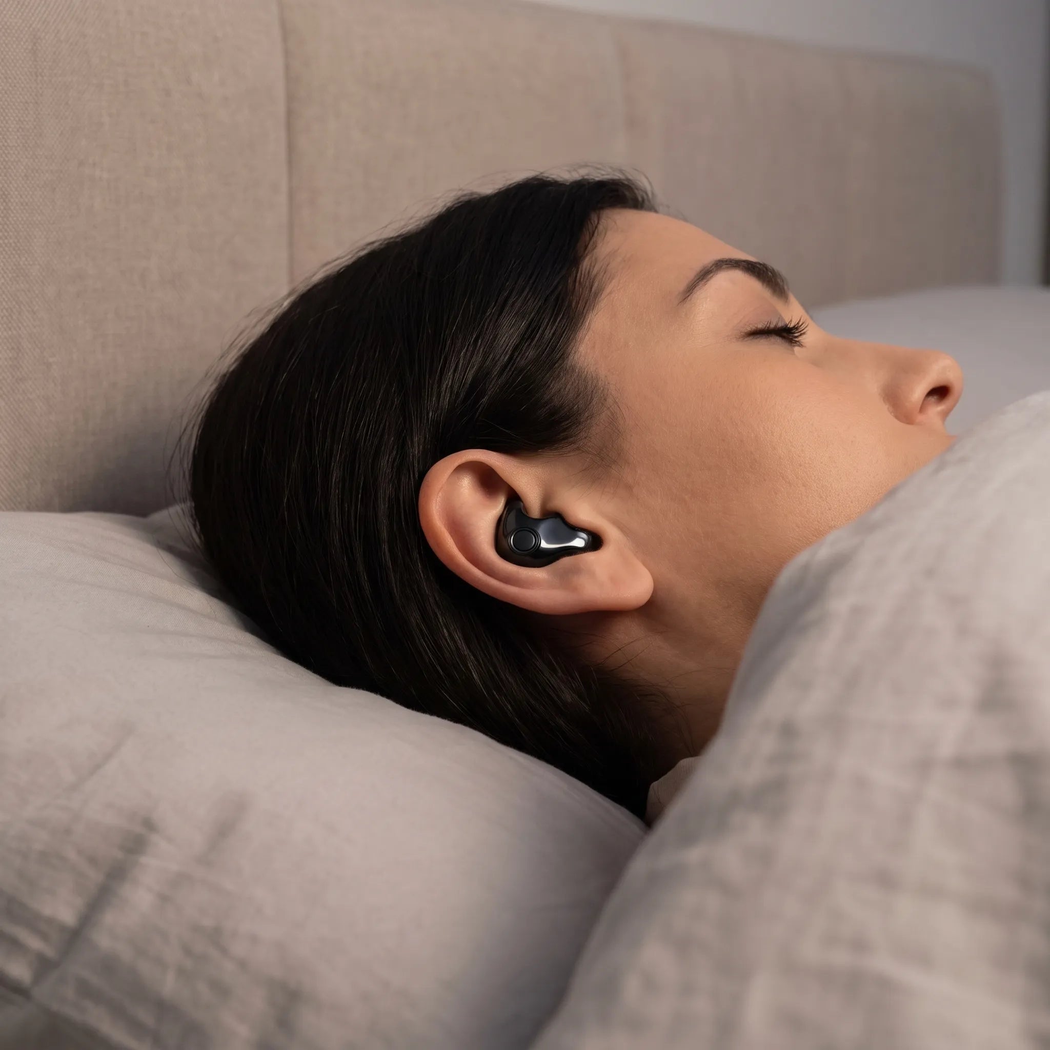 SlumberBuds - Flat Wireless Active Noise Cancelling Sleep Earbuds Side Sleeping