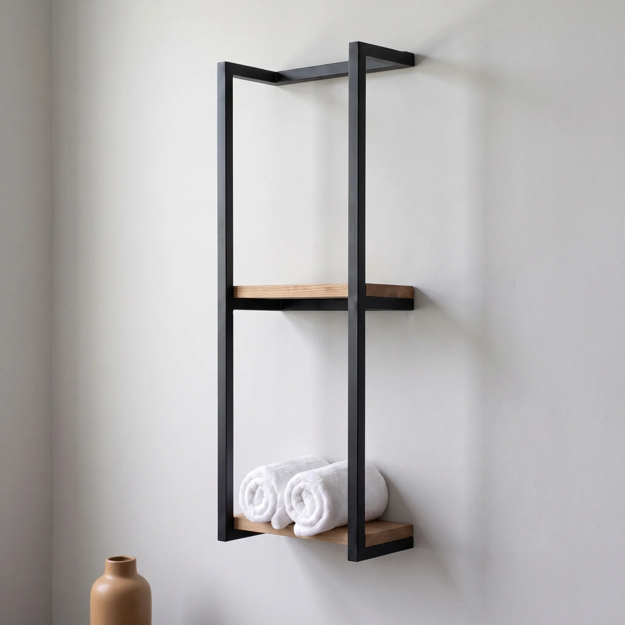 Vertira - Wall-Mounted Vertical Bathroom Towel Rack Organising Bath Textiles